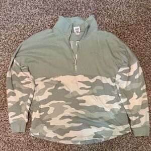 PINK Victoria's Secret Mint and Beige Zip-Up